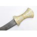 Dagger Knife Damascus steel blade green Jade stone Handle gold paint work 12'